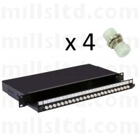 Fusion Sliding Patch Panel FC Singlemode - 4 Adaptor