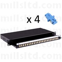 Fusion Sliding Patch Panel SC Singleimode - 4 Adaptor