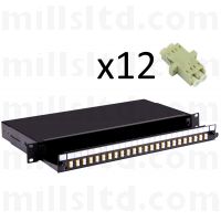 Fusion Sliding Patch Panel LC Multimode - 12 Adaptor