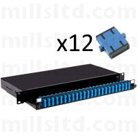 Fusion Sliding Patch Panel SC Singlemode - 12 Port