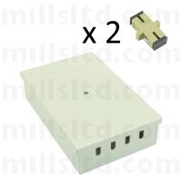 Tamperproof Fibre Wall Box SC Simplex Multimode 2 Adaptor