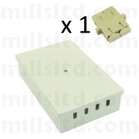 Tamperproof Fibre Wall Box SC Duplex Multimode 1 Adaptor