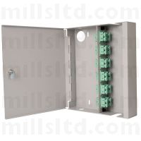 Wall Cab SC Duplex Multimode 4 Adaptor Sgl Door