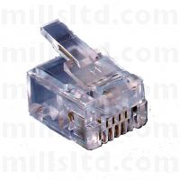 RJ11 Line Plug 6 Pos 4 Contact Pk 10