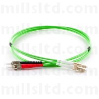 LC-ST Multimode Duplex Fibre Patch Cord OM5 50/125um 1m