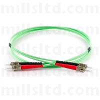 ST-ST Multimode Duplex Fibre Patch Cord OM5 50/125um 1m