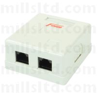 Fusion Cat6 Surface Mount Box 2 Port