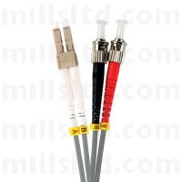 LC-ST Multimode Duplex Fibre Patch Cord OM1 62.5/125um 2m