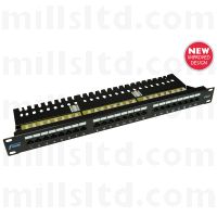 Fusion 24 Port Cat 6 UTP 1U Right Angle Patch Panel