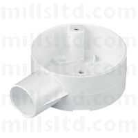 Round PVC Conduit White 25mm Terminal Box 3MRBWH