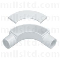 Round PVC Conduit White 20mm Inspection Bend MIB2WH