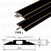 Hazard Control Cable Protector Type 1 3m Bk