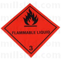 Flammable Liquid Warning Sign 200 x 200mm