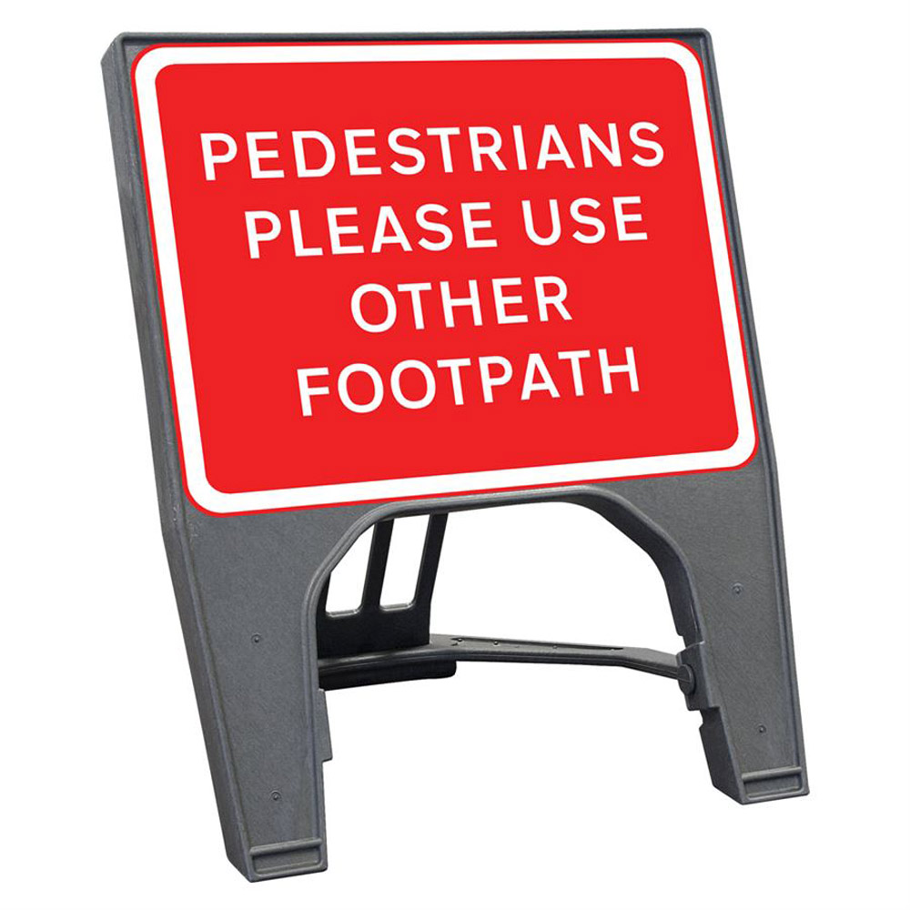 Pedestrians Please Use Other Footpath Polypropylene Q Sign 600x450mm